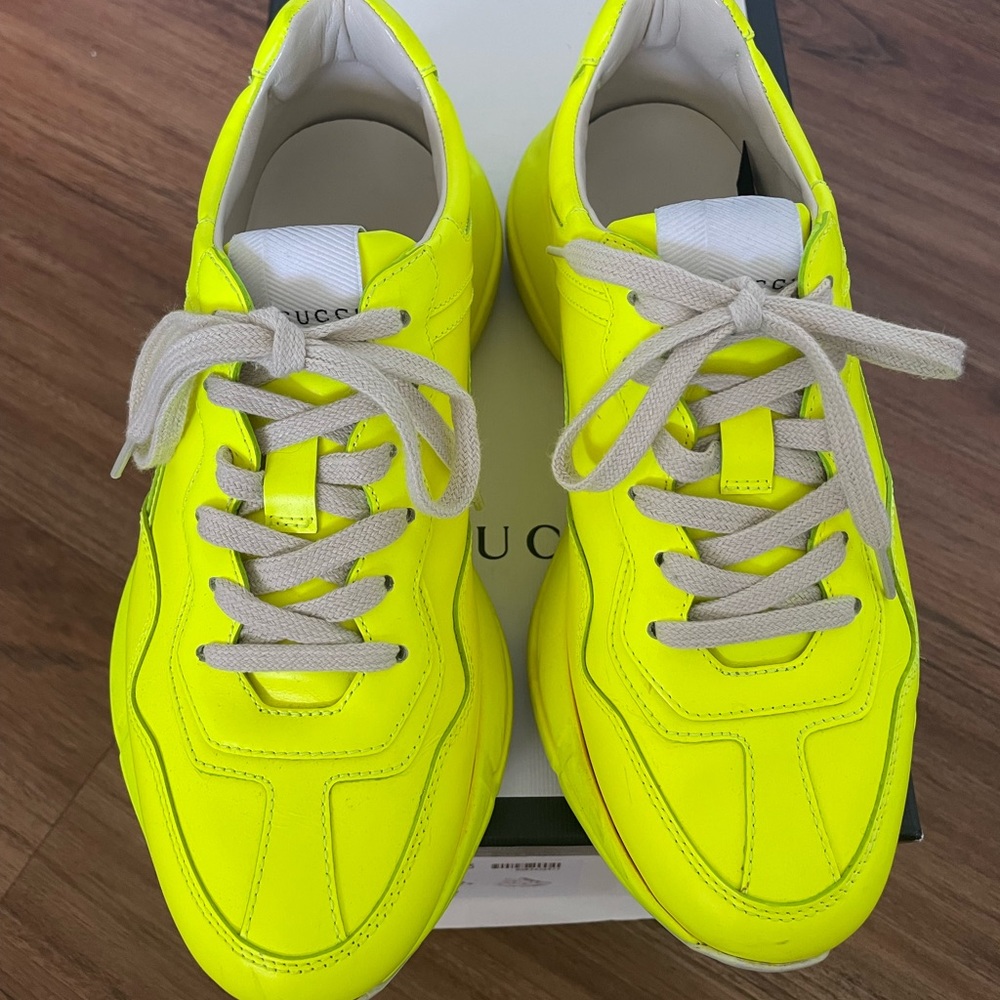 Authentic Neon Yellow Gucci sneakers. HARD TO FIND
